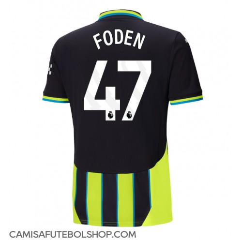 Camisa de time de futebol Manchester City Phil Foden #47 Replicas 2º Equipamento 2024-25 Manga Curta